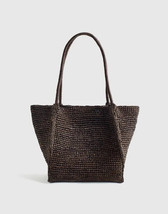 The Lexington Small Tote in Raffia | Madewell