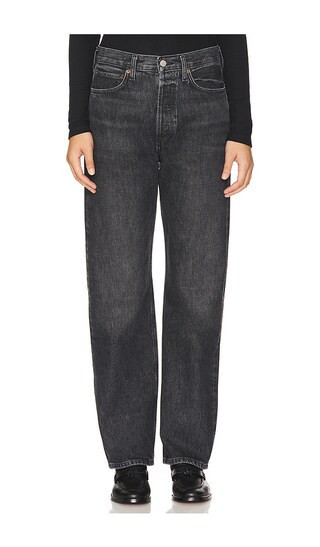 AGOLDE Kelly High Rise Relaxed Straight Jeans in Black. Size 25. Also in 23, 24, 26, 27, 29, 31. | Revolve Clothing (Global)