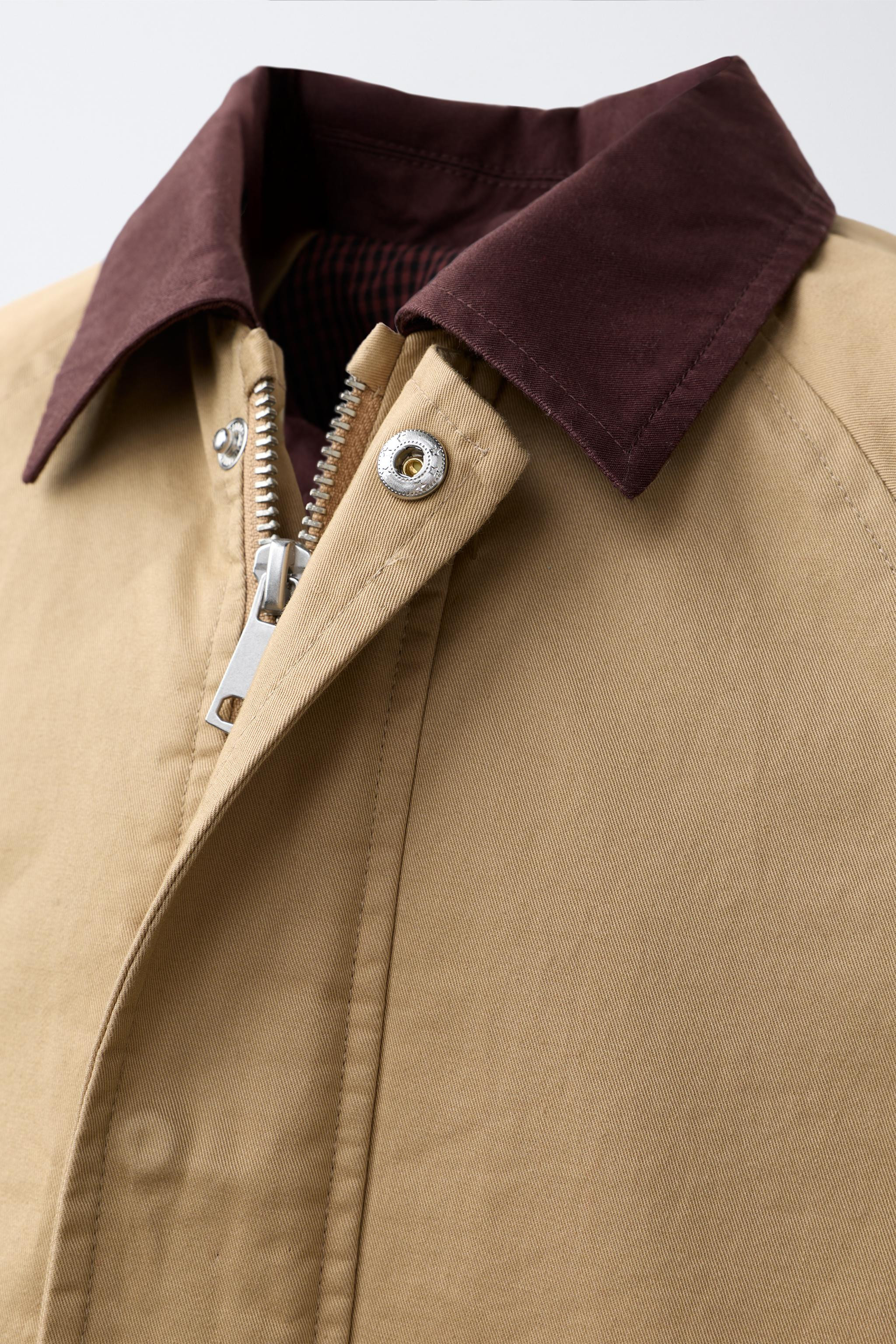 CONTRAST COLLAR JACKET | Zara UK
