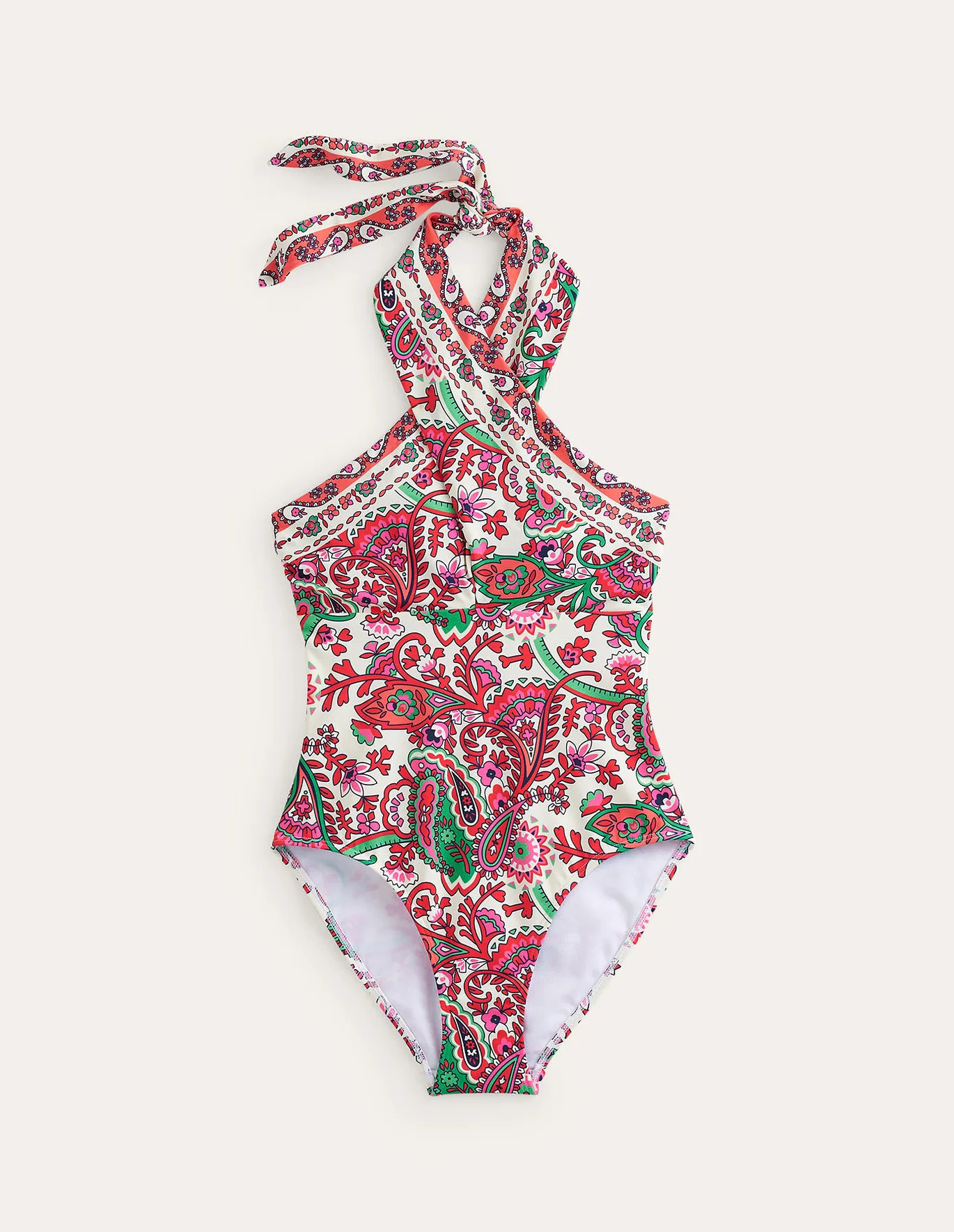 Cross Front Halter Swimsuit | Boden (US)