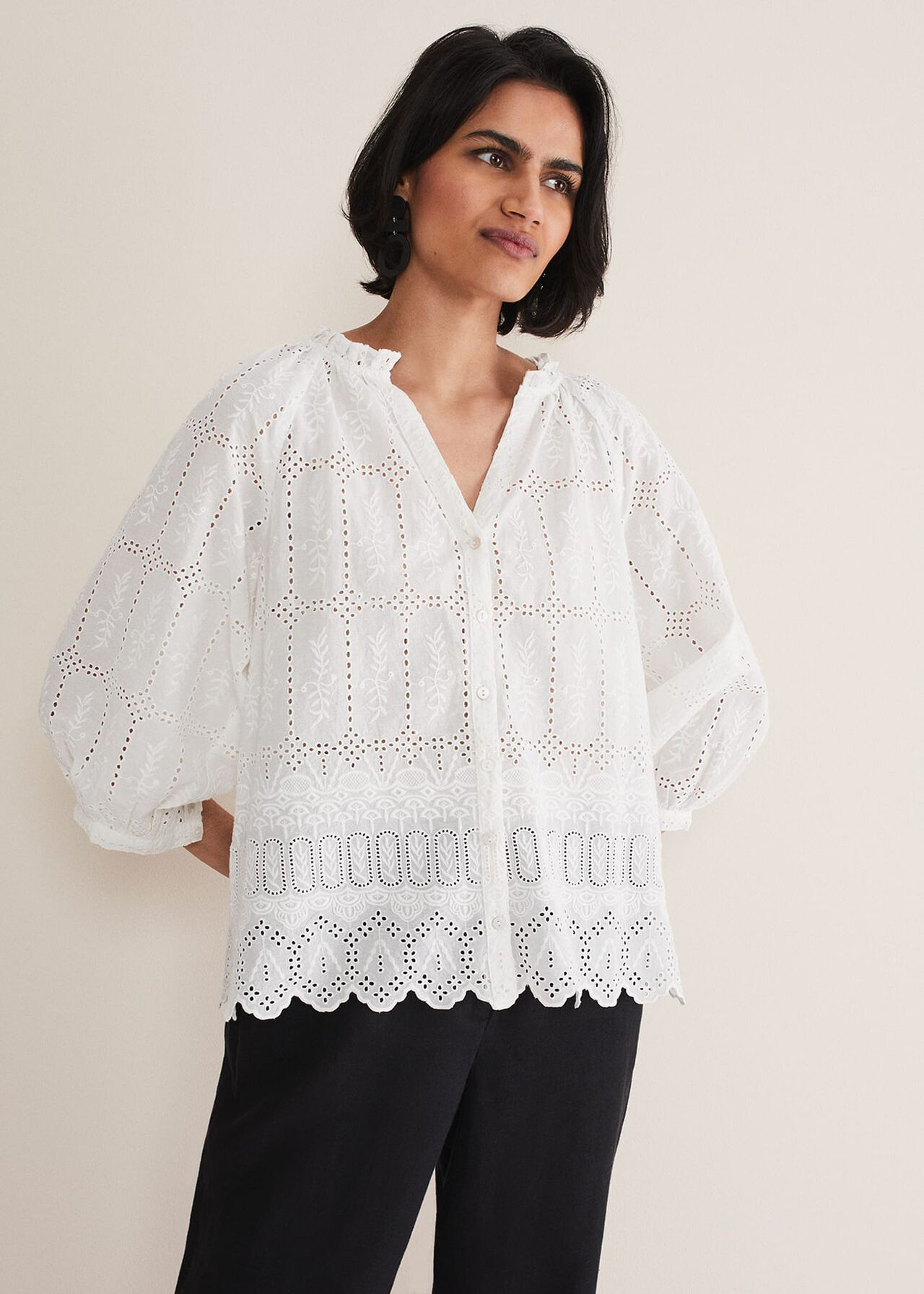 Sierra Broderie Blouse | Phase Eight (UK)