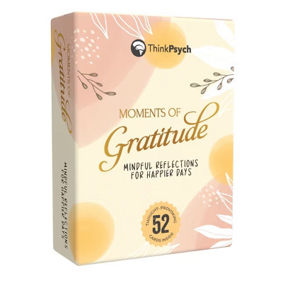 ThinkPsych Moments of Gratitude Cards - 52 Daily Questions for Mindfulness & Self-Reflection | Target