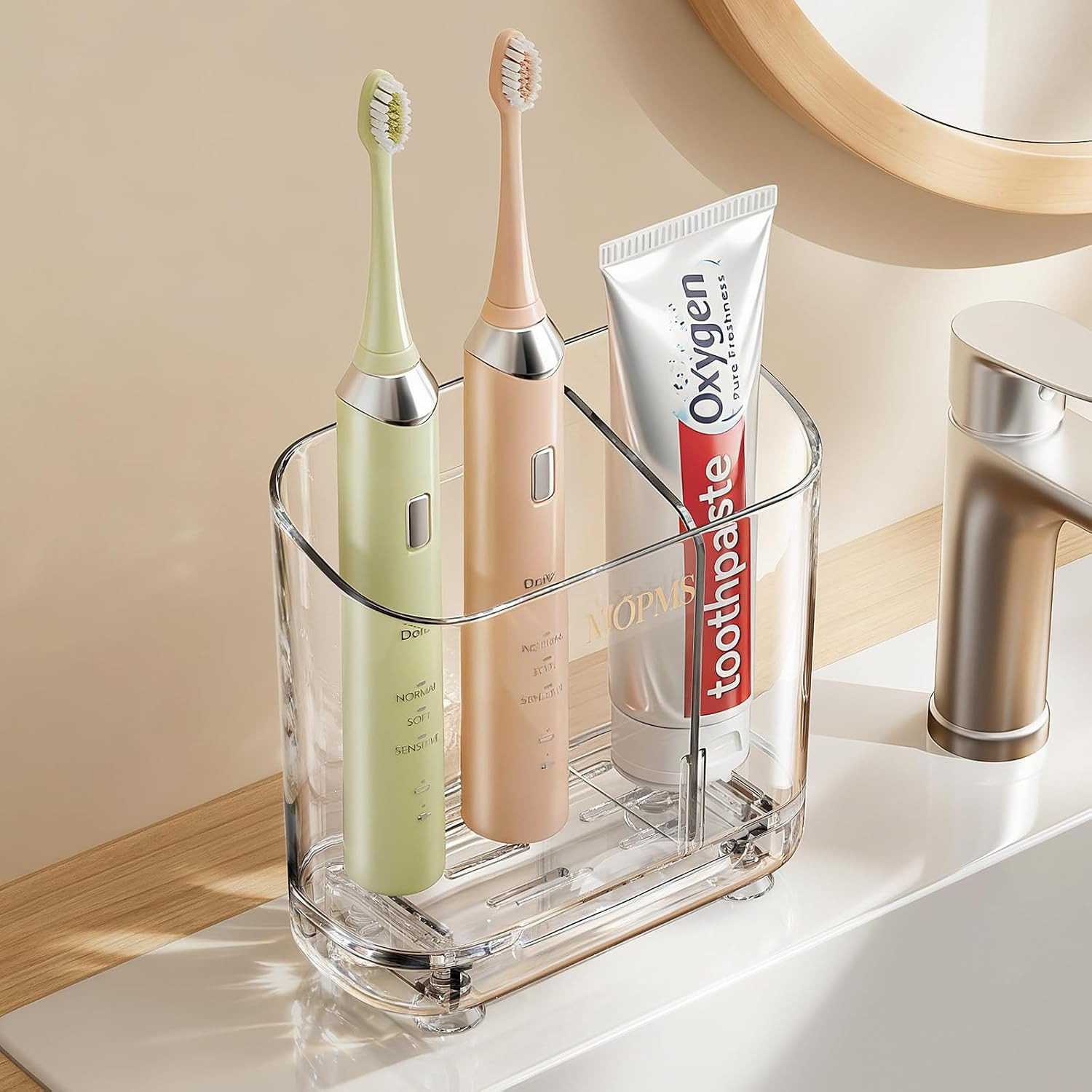 MOPMS Toothbrush Holders with Drainage for Bathrooms Countertop Organizer | Amazon (US)