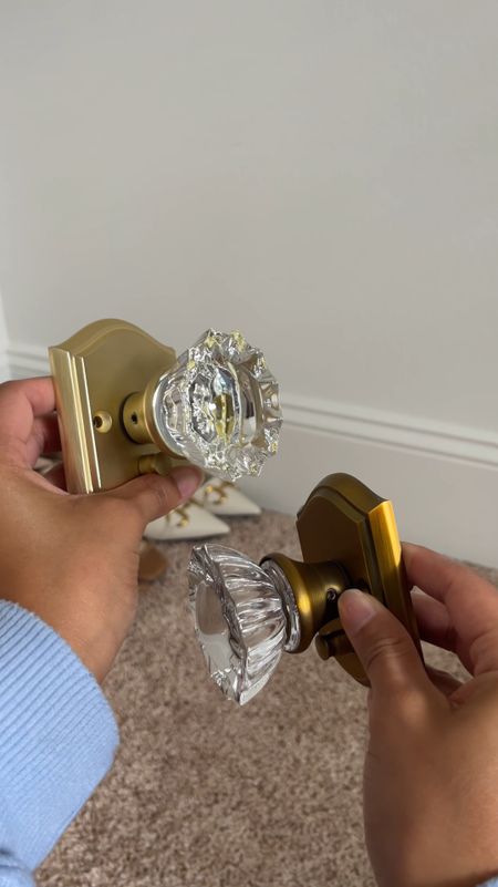 These two door knob colors are called satin brass & antique brass. I like the satin brass better. They’re only $35 on Amazon! #homedecor #interiordesign #doorknobs #budgetfriendlyhomedecor 

#LTKHome #LTKFindsUnder50