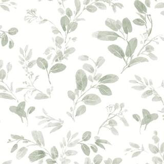 30.75 sq. ft. Dancing Leaves Greens Peel and Stick Wallpaper | The Home Depot