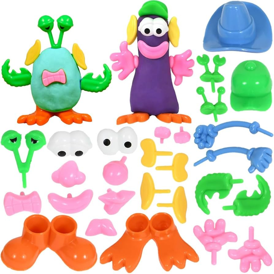 READY 2 LEARN Dough Character Accessories | Set of 52 | 21 Different Shapes | Playdough Accessori... | Amazon (US)