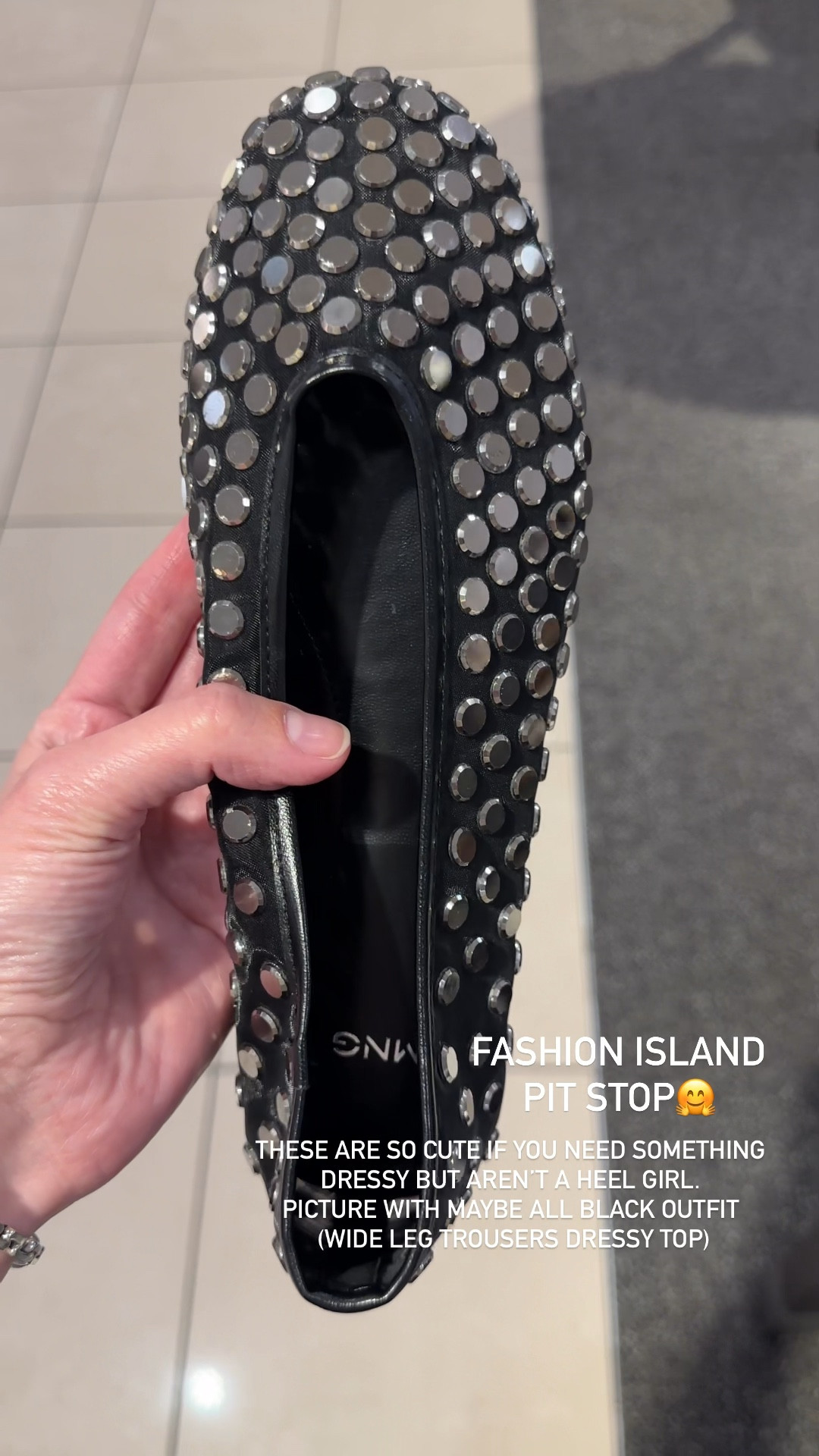 Mango Mirror studded Flats marked down!