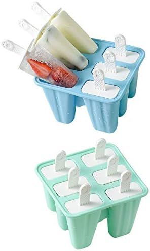 Helistar Popsicle Molds with Sticks 12 Pieces Silicone Ice Pop Molds Popsicle Mold Reusable Easy Rel | Amazon (US)