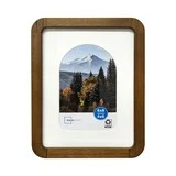 Mainstays – 4x6 Picture Frame – Walnut Wood Finish Mattted Rounded Corners Tabletop Photo Fra... | Walmart (US)