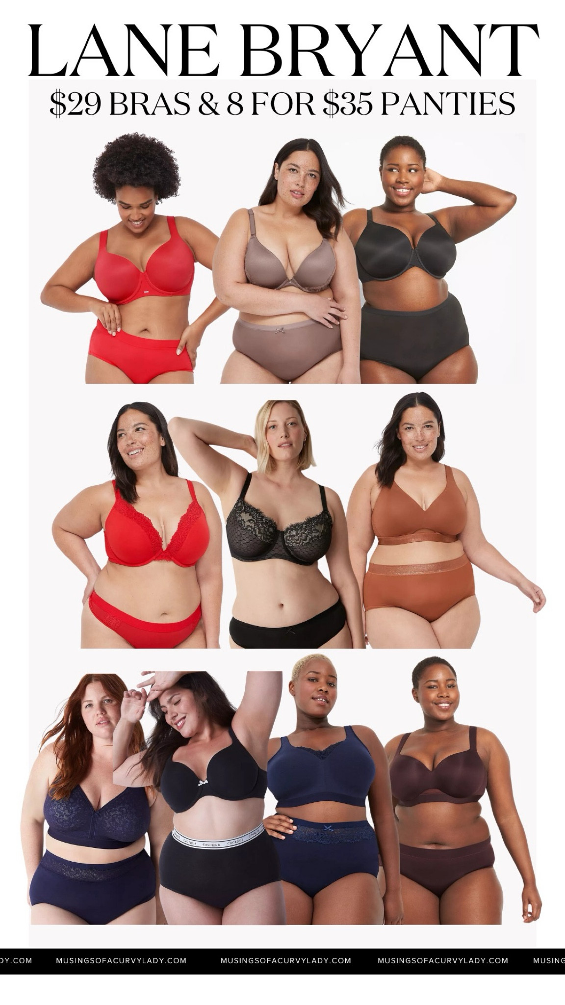 Lane Bryant Bras for $29 and 8 for $35 panties!  

Lane Bryant bras. Lane Bryant underwear. Lane Bryant sale. 



#LTKfindsunder50 #LTKsalealert #LTKplussize
