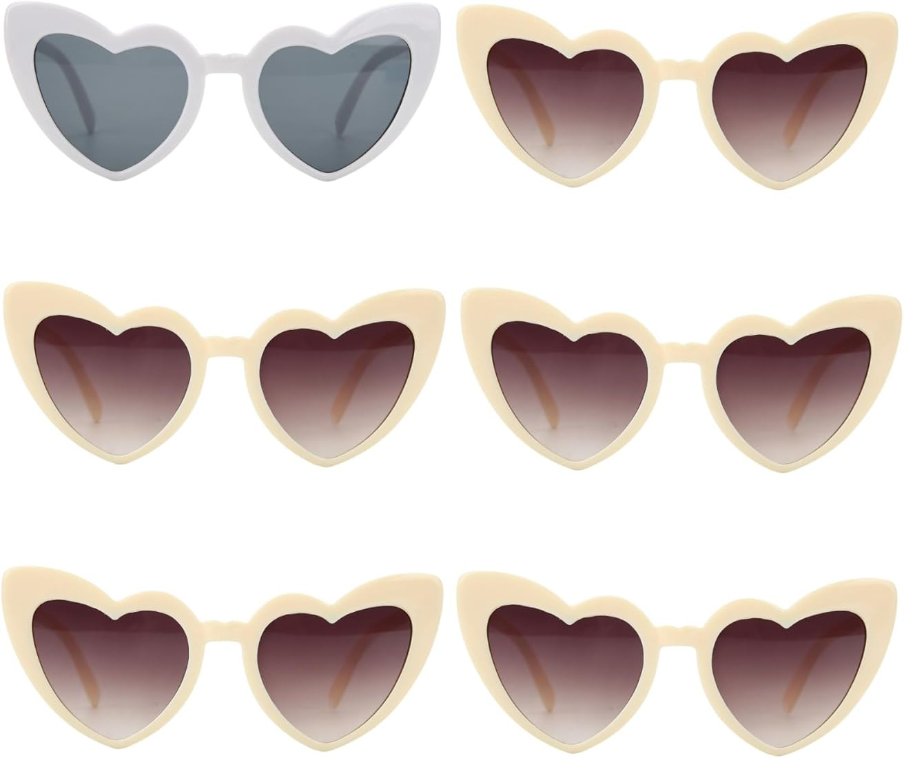 12 Pairs Bachelorette Party Sunglasses Heart Shaped Sunglasses Party Decorations Bridesmaid Propo... | Amazon (US)