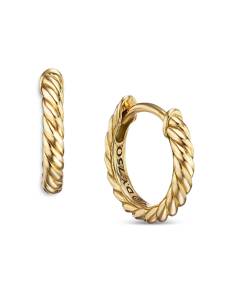 David Yurman Sculpted Cable Micro Huggie Hoop Earrings, 10.7mm | Bloomingdale's (US)