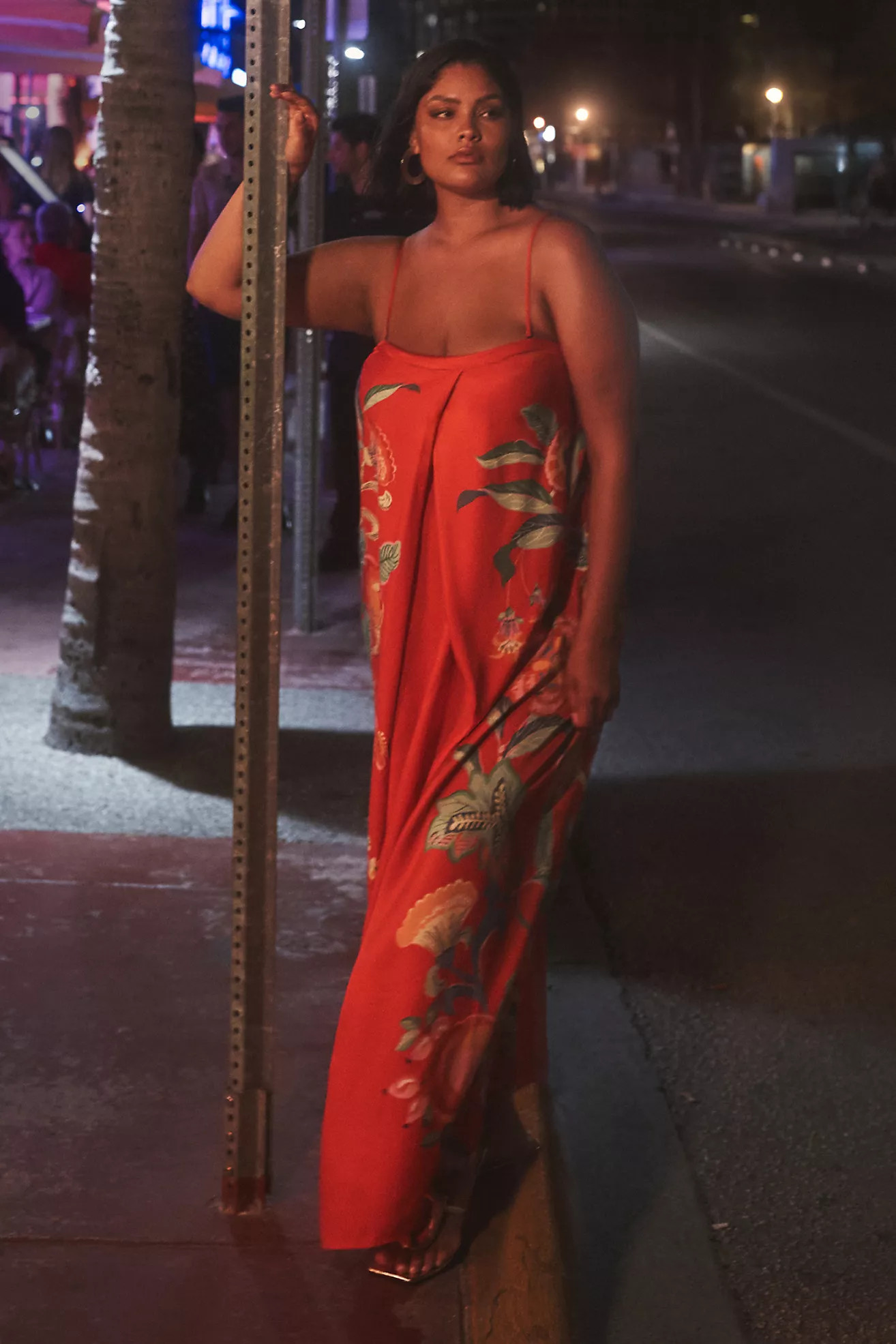 By Anthropologie Strapless Pleated Column Dress | Anthropologie (US)