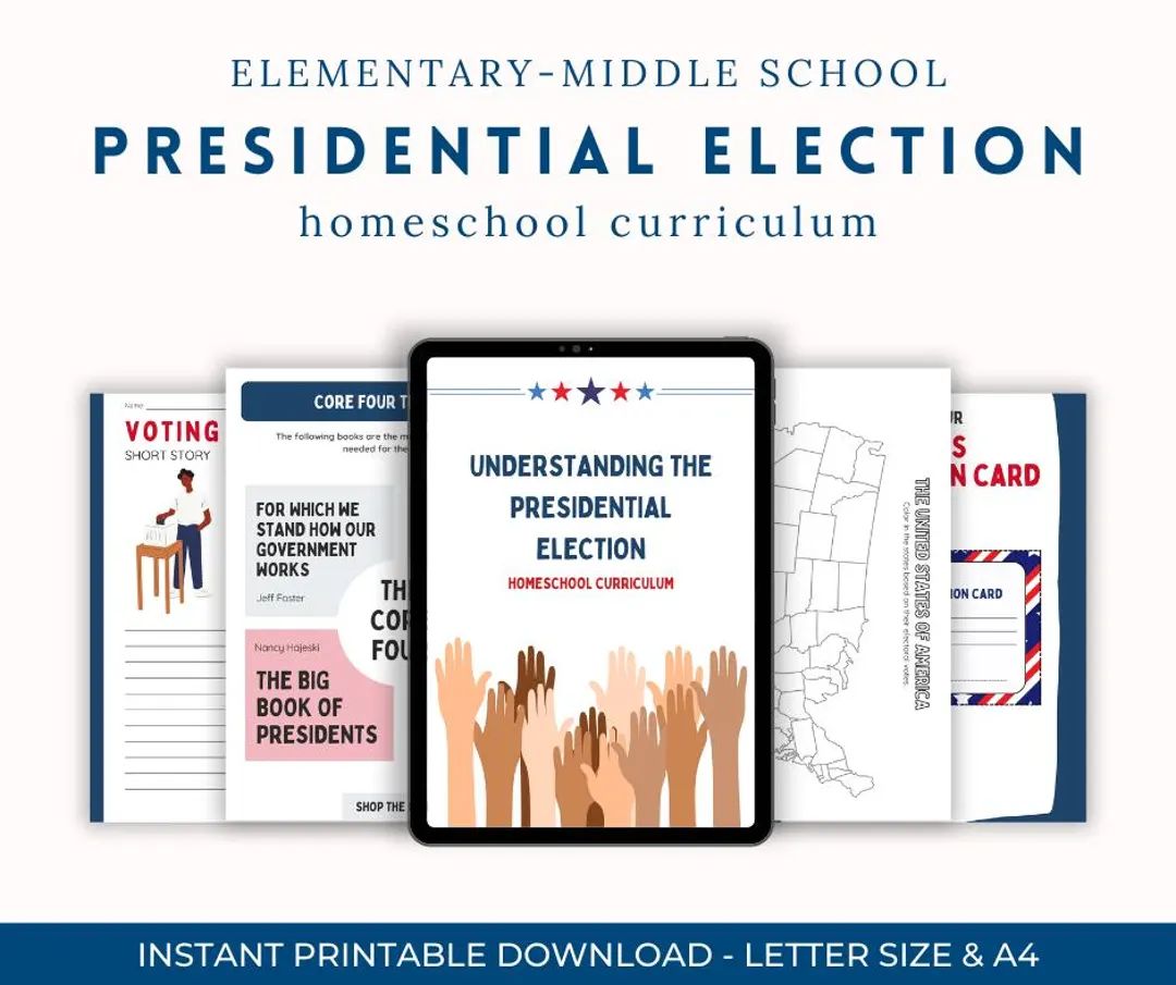 2024 Presidential Election Curriculum for Homeschool Interactive Learning 50-page US Government L... | Etsy (US)