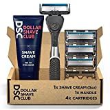 Dollar Shave Club | Diamond Grip Club Razor Handle, 6-Blade Club Razor Cartridges, Shave Cream wi... | Amazon (US)