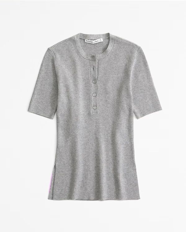 Slim Henley Sweater Tee | Abercrombie & Fitch (US)