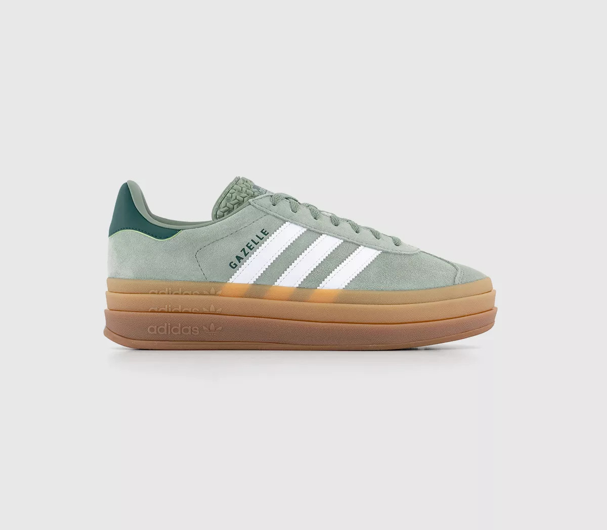adidas Gazelle Bold W Trainers  Silver Green White Collegiate Green - Women's Trainers | Offspring (UK)