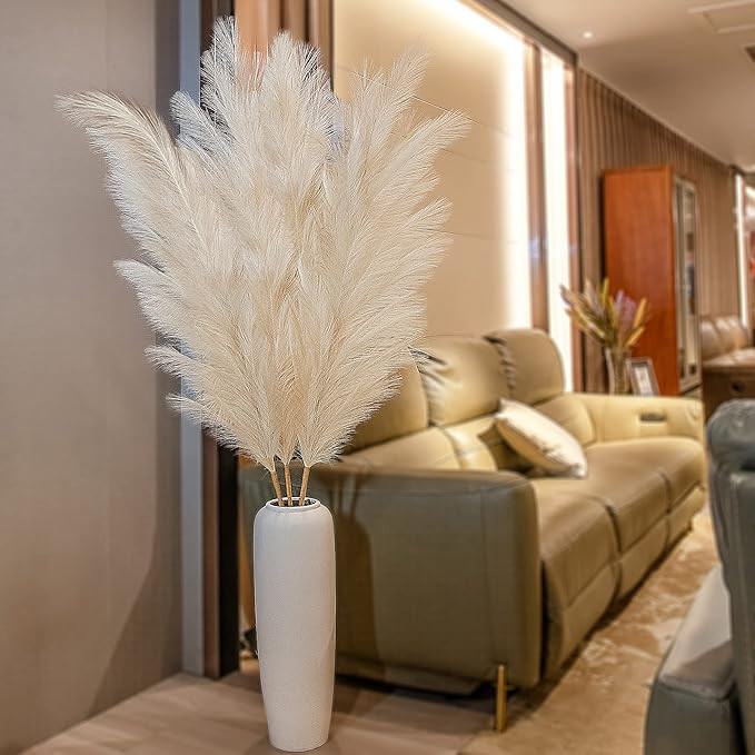 Eyourlife 3Pcs 71" Large Pampas Grass Decor, Tall Faux Fluffy Artificial Dried Pompous Grass for ... | Amazon (US)