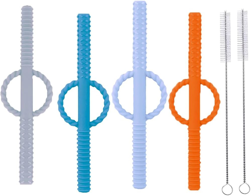 Baby Hollow Teether Tubes,Teething Straws for Babies 0-36 Months,Soft & Durable Infant Teething T... | Amazon (US)