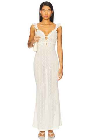 Macie Maxi Dress in Cream | Revolve Clothing (Global)