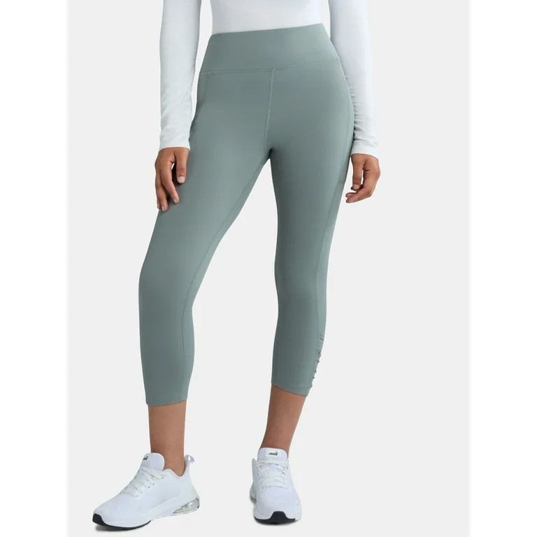 Avia Women's SoftSculpt Ruched High Rise Capri Leggings, Sizes XS-XXXL | Walmart (US)