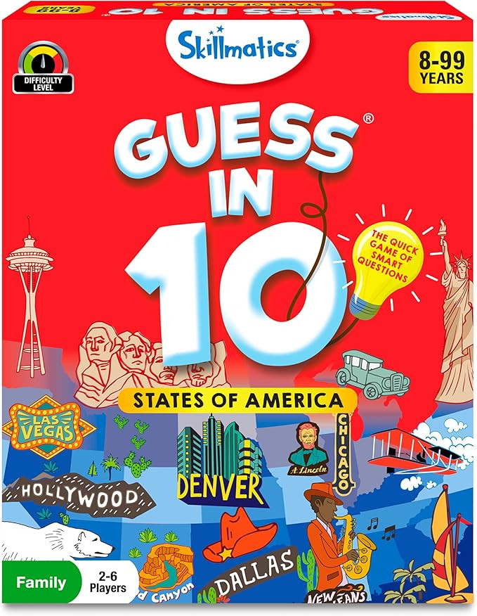 Skillmatics Guess in 10 States of America, Educational Travel Toys, Christmas Stocking Stuffers f... | Amazon (US)