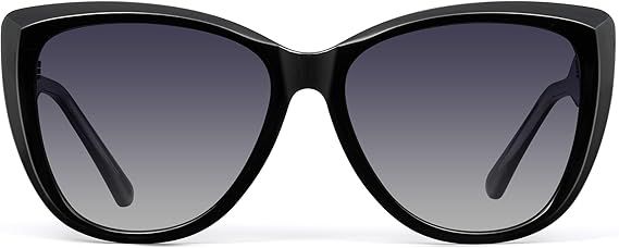 JIM HALO Trendy Polarized Sunglasses For Women Retro Oversized Square Cat Eye Sun Glasses UV400 P... | Amazon (US)