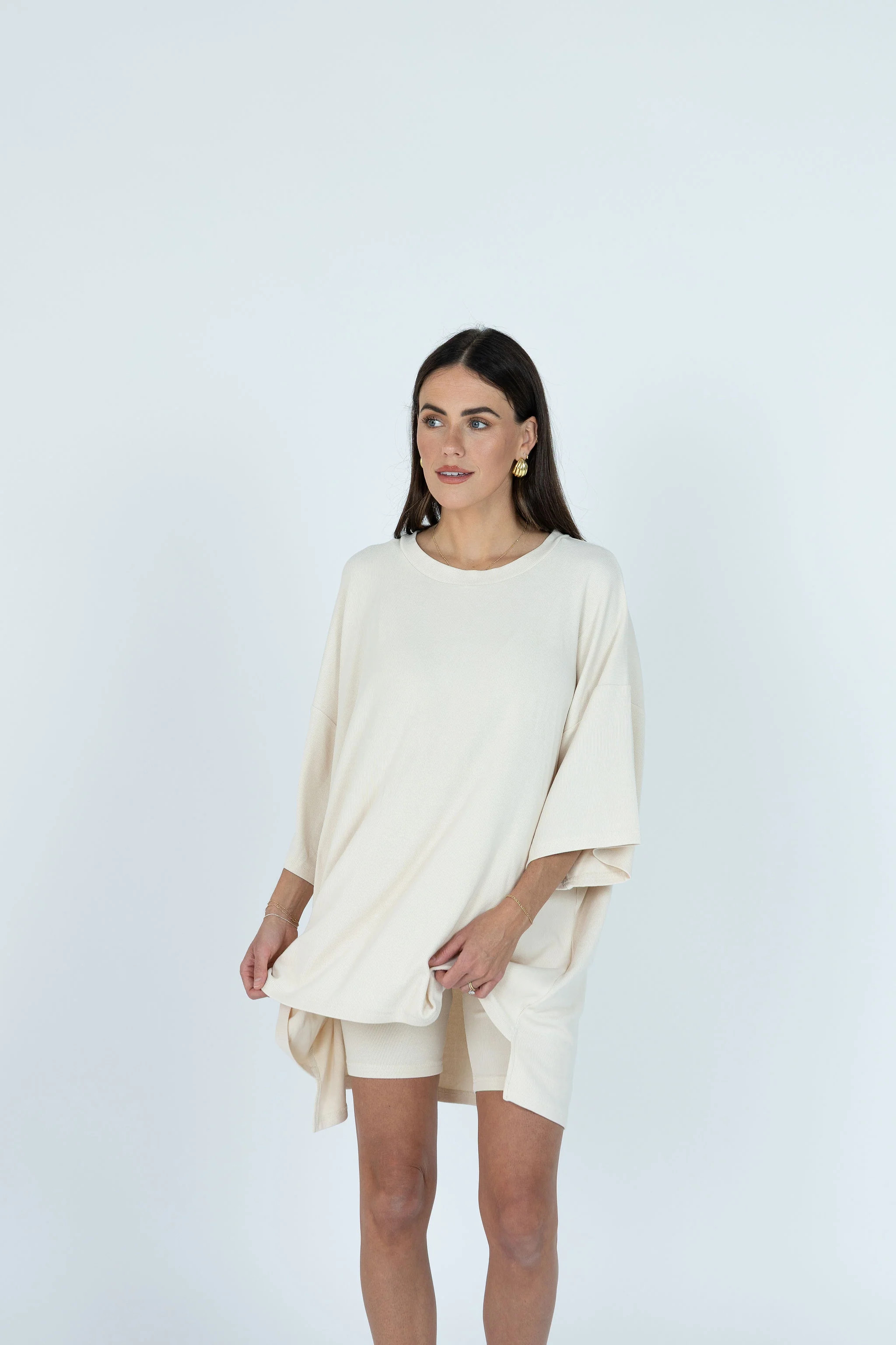 All Weekend Long Set Oatmeal L | The Foxy Kind
