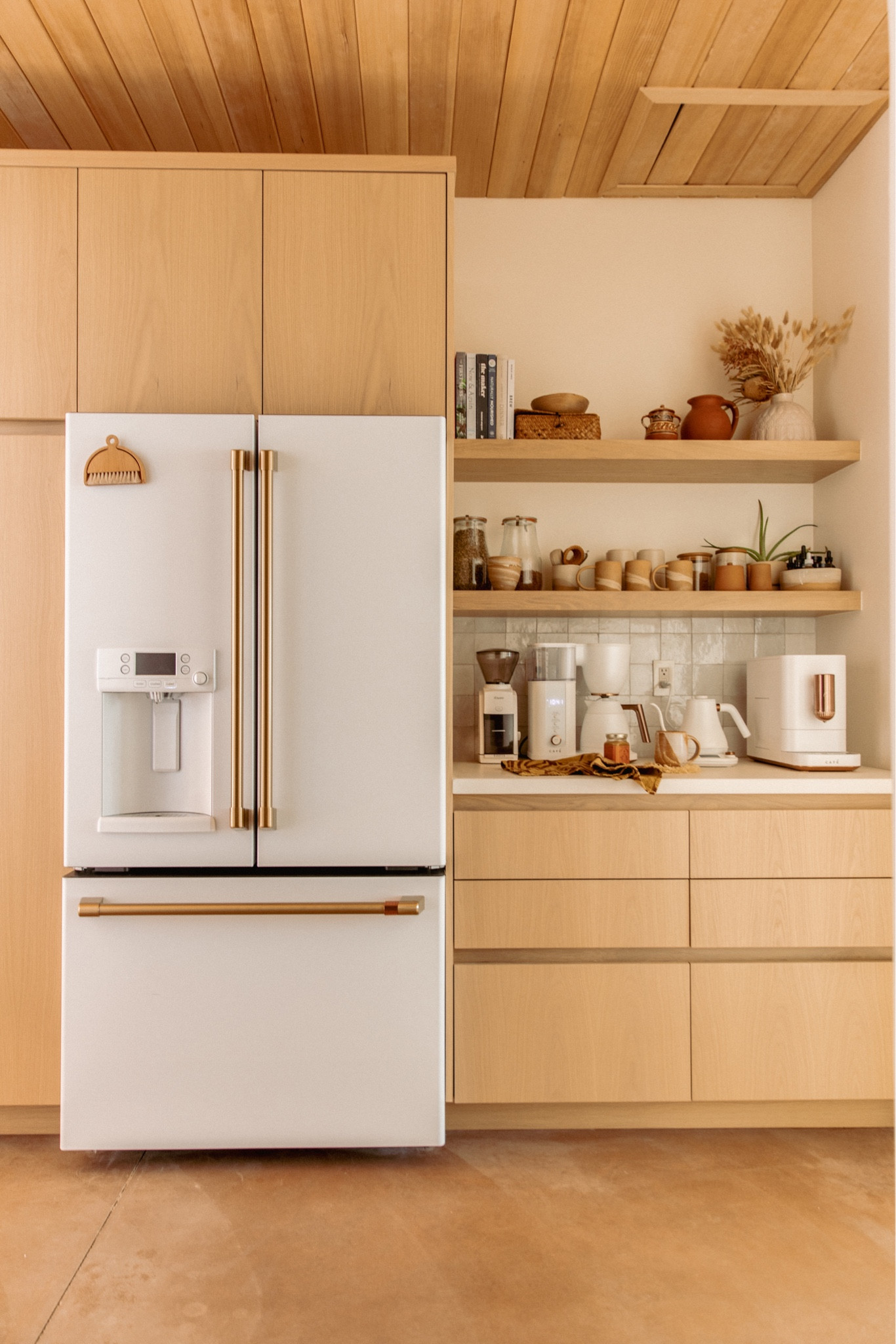 Coffee nook - walk in pantry - cafe appliances - white coffee maker - white refrigerator - kitchen inspiration #LTKFind

#LTKhome