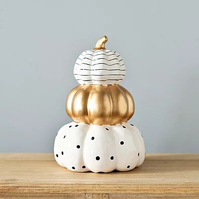 White and Gold 3-Tier Pumpkins | Kirkland's Home