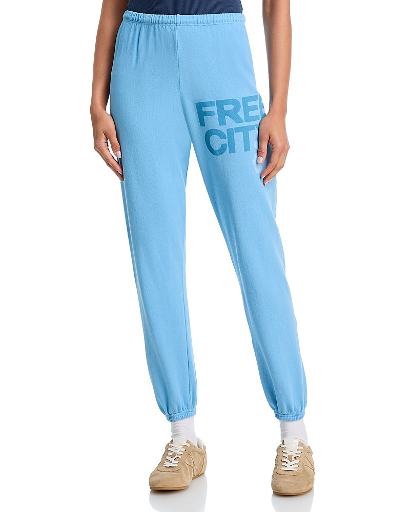 Free City Cotton Logo Sweatpants in Blue Milk | Bloomingdale's (US)