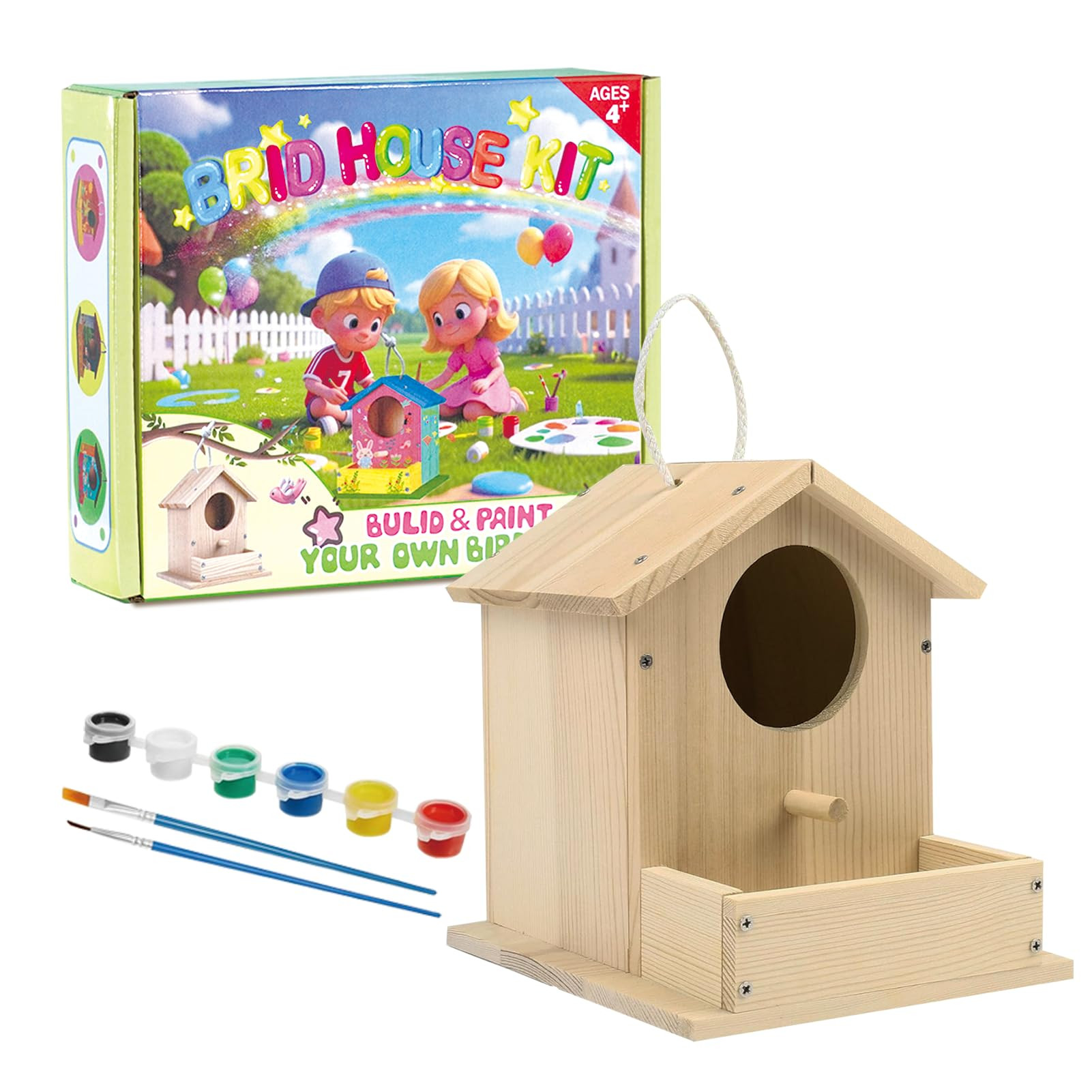 Bird House Kits for Kids Ages 4-8, Wooden DIY Birdhouse Kit, Outdoor Woodworking Crafts Freestyle... | Amazon (US)