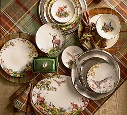 Fantastical Forest Stoneware Appetizer Plates, Set of 4 | Pottery Barn (US)