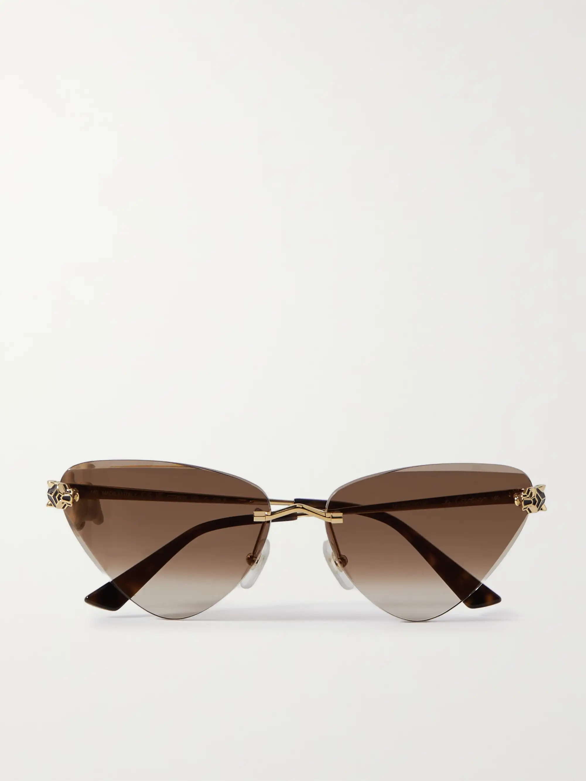 Panthère de Cartier cat-eye gold-tone sunglasses | NET-A-PORTER (US)