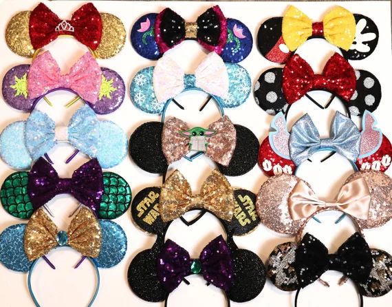 Princess Ears, Minnie Ears, Princess headband, Princess Mickey Ears, Disney Mickey Ears, Princess... | Etsy (US)