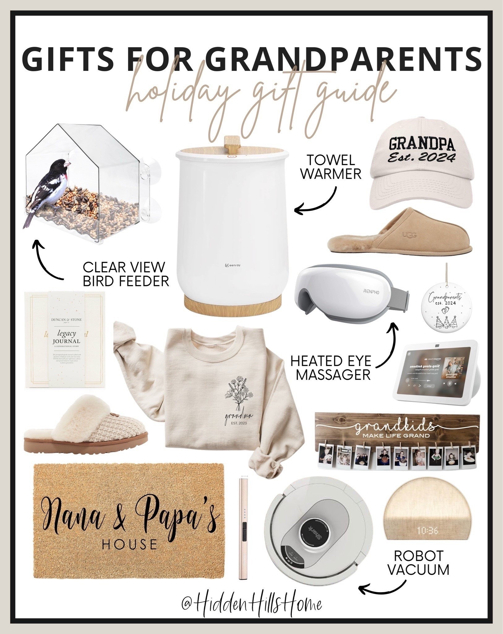 Gift ideas for grandparents, holiday gift guide, Christmas gift ideas, gifts for grandma and grandpa, holiday gift ideas for nana and papa #gifts



#LTKGiftGuide #LTKSaleAlert #LTKHoliday