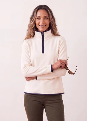 Chapel Hill Pullover in Scuba Fleece (Cream) | Dudley Stephens