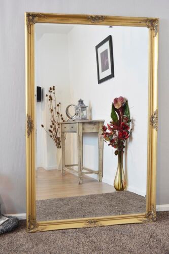Details about   Extra Large Gold Wall Mirror Vintage Full Length 5Ft6 X 3Ft6 168cm X 107cm | eBay UK