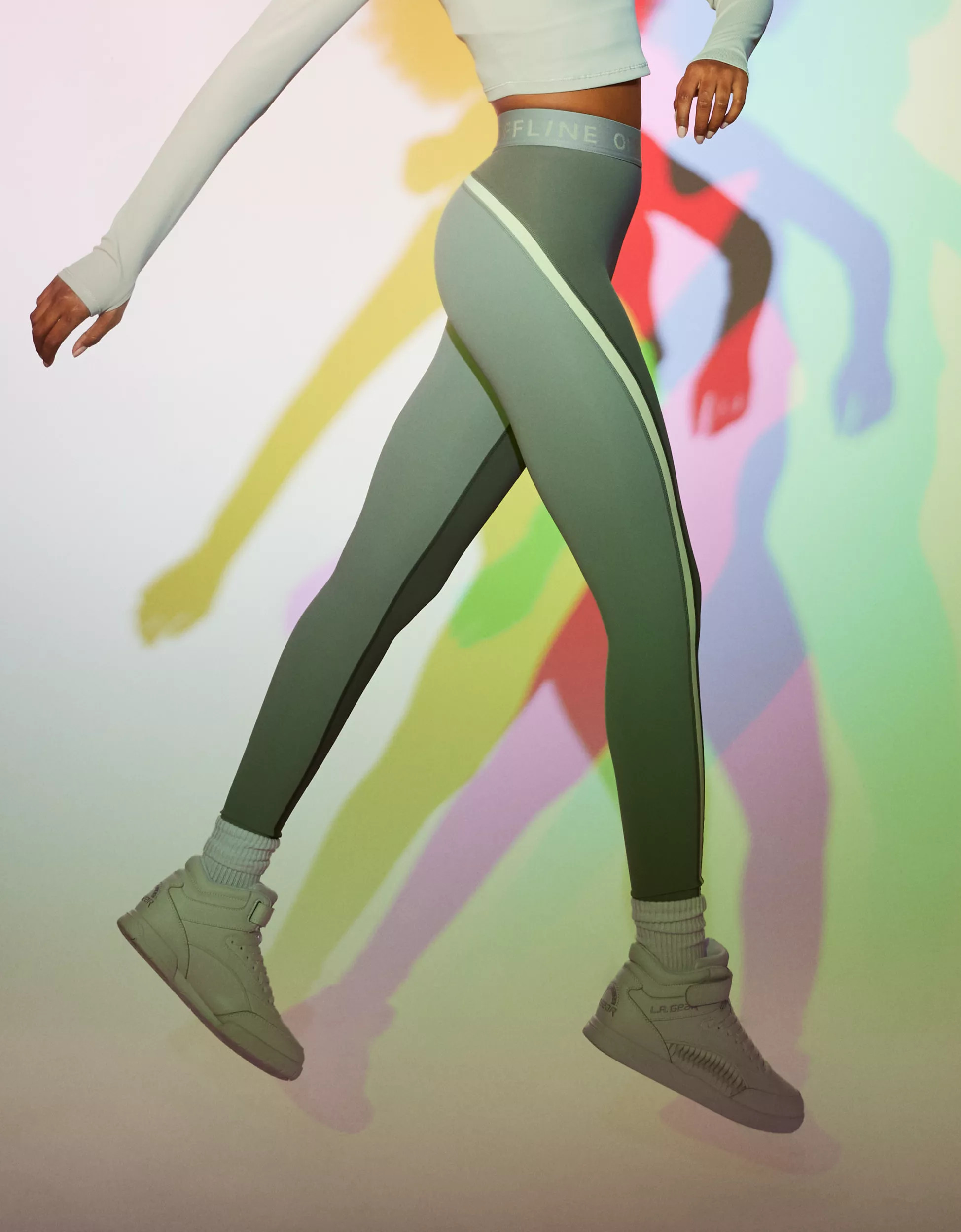 OFFLINE By Aerie Goals Logo Waistband Legging | Aerie