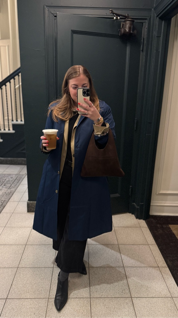 Rainy day outfit for work 

#LTKStyleTip #LTKSeasonal #LTKMidsize