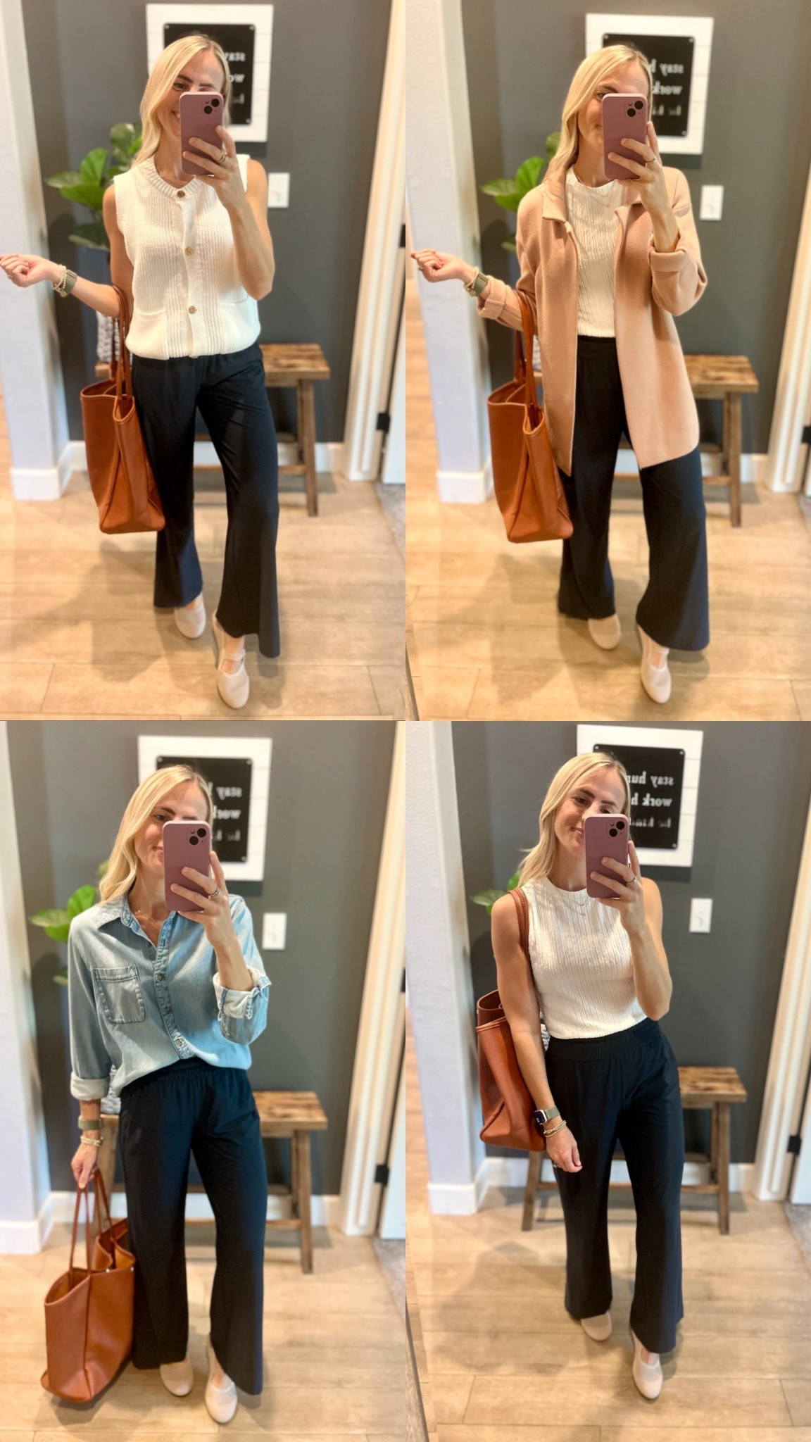 Teacher capsule, lightweight wide leg pants for casual or classroom wear! So comfy! Linked similar because they sell out quick in some sizes  

#LTKPetite #LTKWorkwear