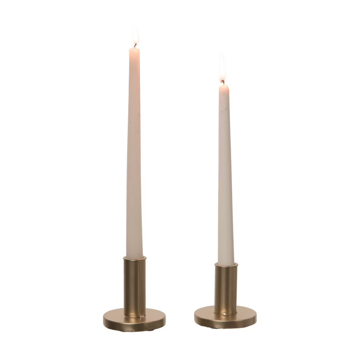 Transpac Metal 3.54" Bronze Spring Short Tapered Candle Holders Set of 2 | Target