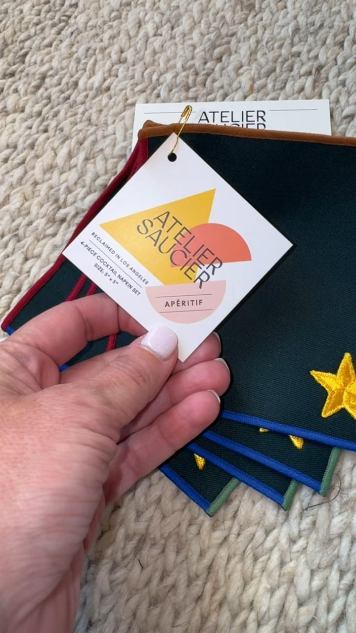 These cloth cocktail napkins from Atelier Saucier are so cute!! We love using these! 

#LTKHome