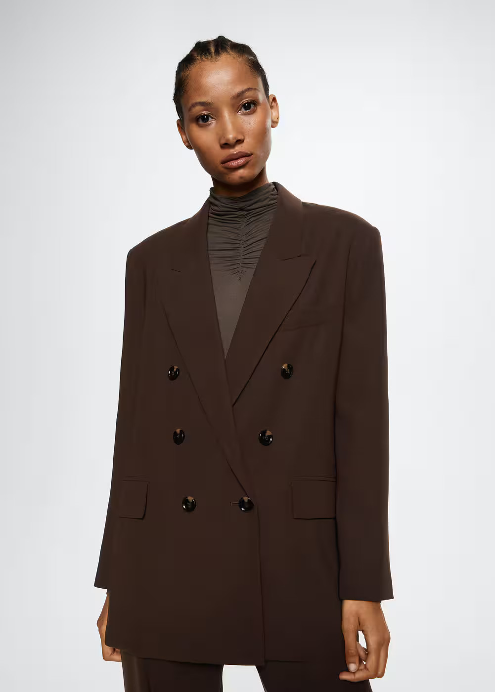 Double-breasted suit blazer -  Women | Mango USA | MANGO (US)