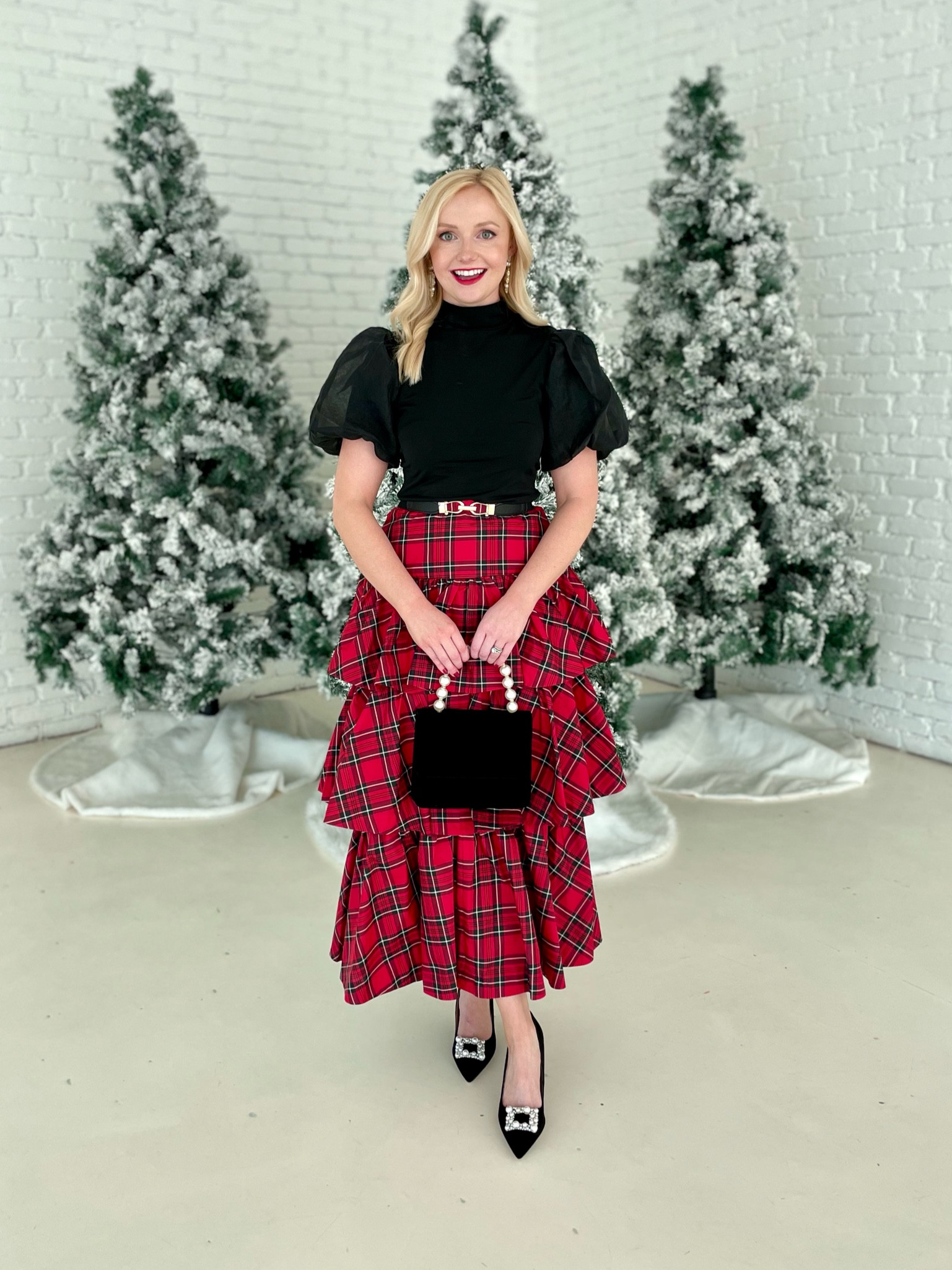 Wearing an XS in bodysuit and 0 in skirt | tartan skirt, holiday outfit, holiday party outfit, tartan print, midi skirt, plaid skirt, Christmas outfit

#LTKHoliday #LTKSeasonal #LTKstyletip