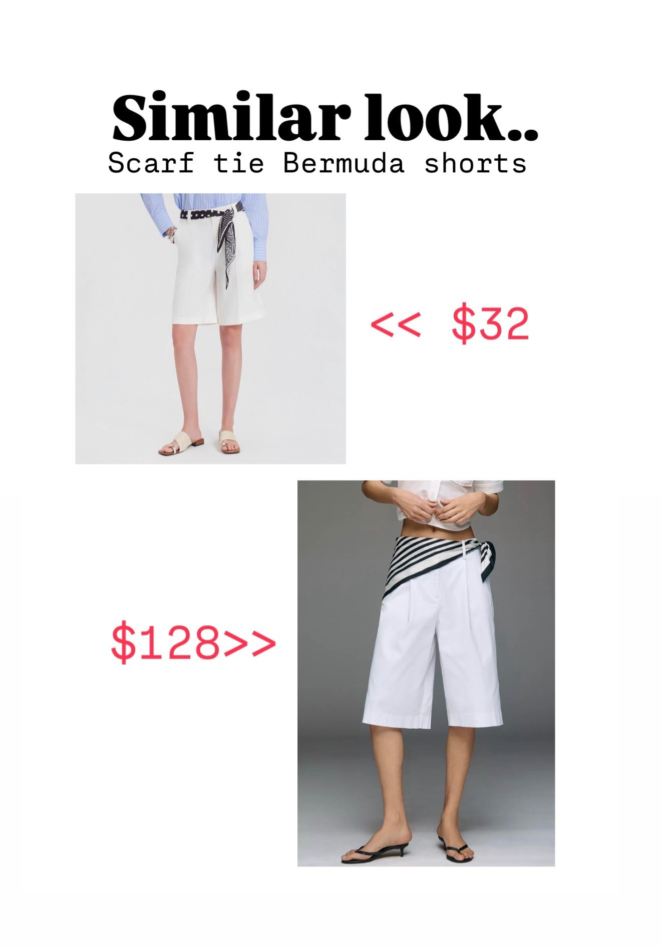 Scarf tie Bermuda shorts 

#LTKOver40 #LTKSpringSale