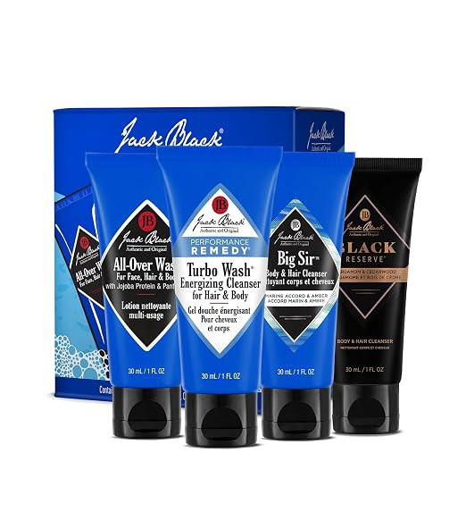 Jack Black Body & Hair Cleanser Collection Set for Men - Mens Body Wash Travel Size | Amazon (US)