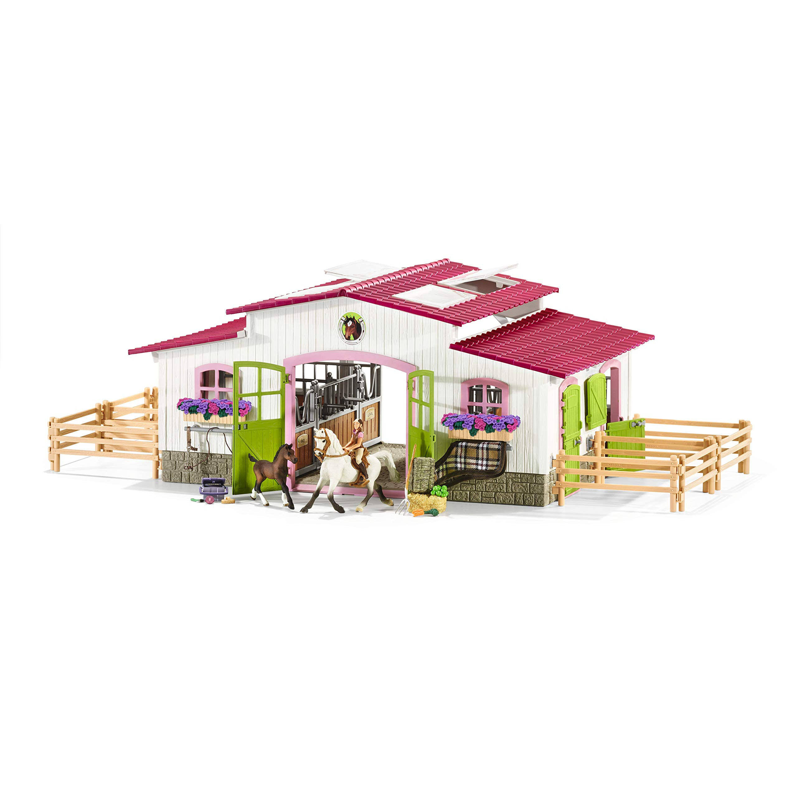 Schleich Horse Club, Horse Gifts for Girls and Boys, Riding Center with Rider and Horses, Horse Stab | Amazon (US)