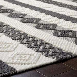 Whittington Black&White Wool Rug - Clearance | Boutique Rugs