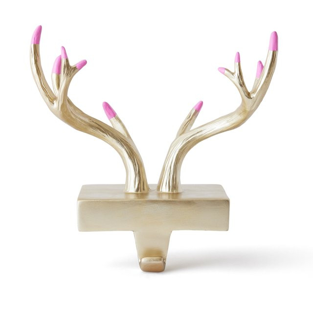 Packed Party "Oh Deer" Gold and Pink Antler Shaped Stocking Holder-Assembled product weight 1.63 ... | Walmart (US)